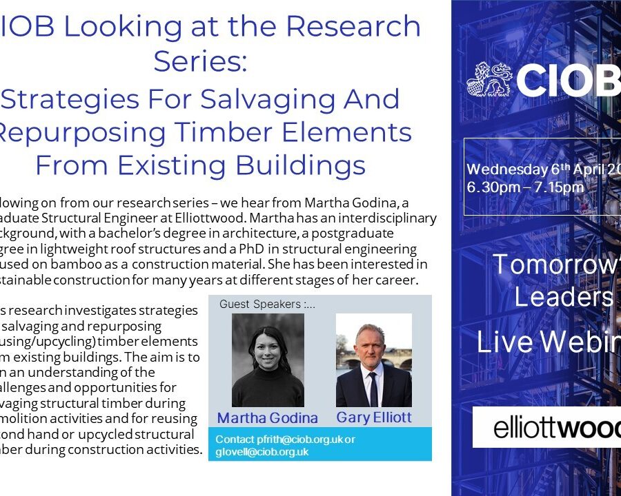 Event: Strategies for Salvaging and Repurposing Timber Elements from Existing Buildings