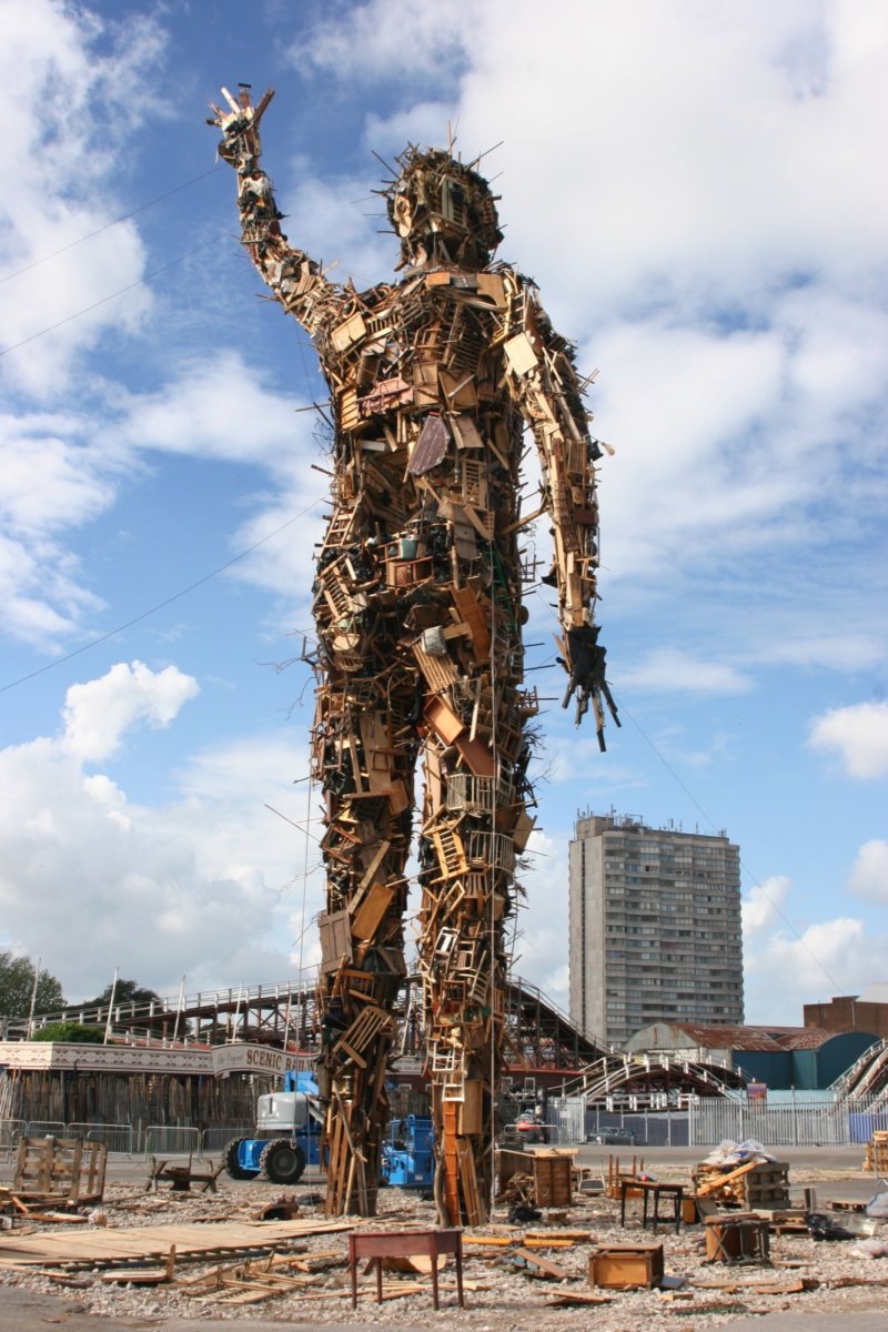 Burning Waste Man, London